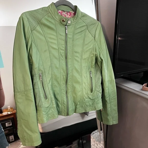 SAKI Green Leather Jacket